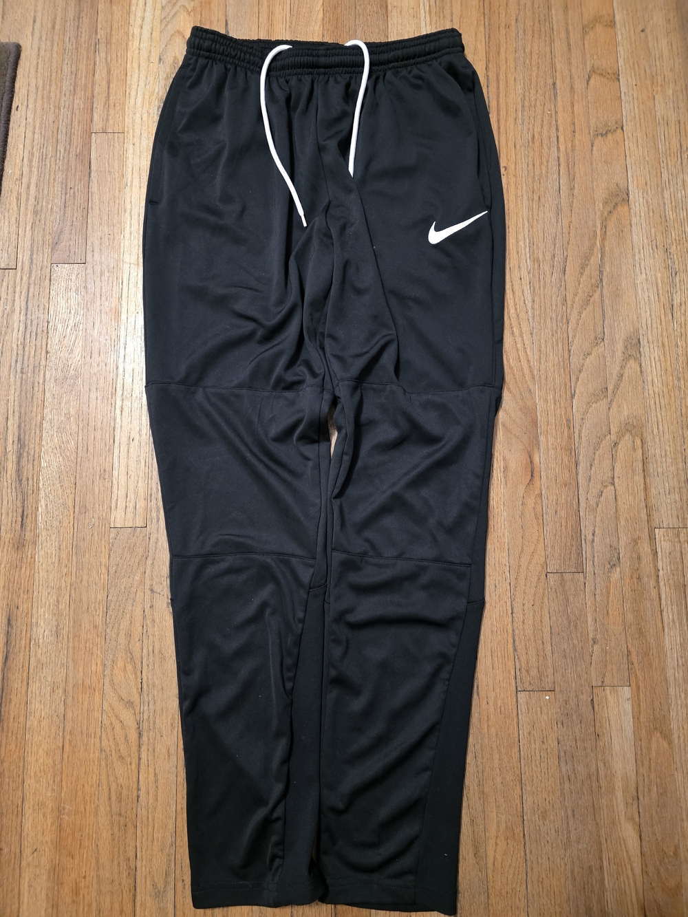 Nike Black Track Pants with White Swoosh